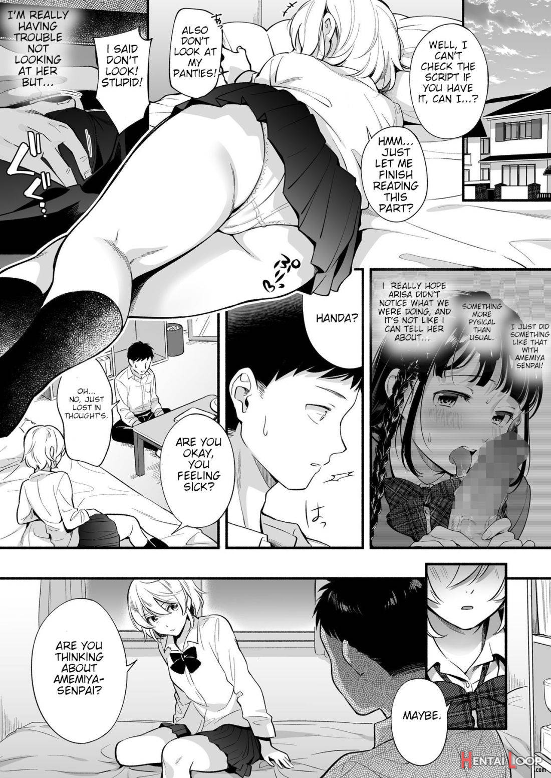 Docchi to… Suru? Seiso na Senpai? Kachiki na Osananajimi? page 8