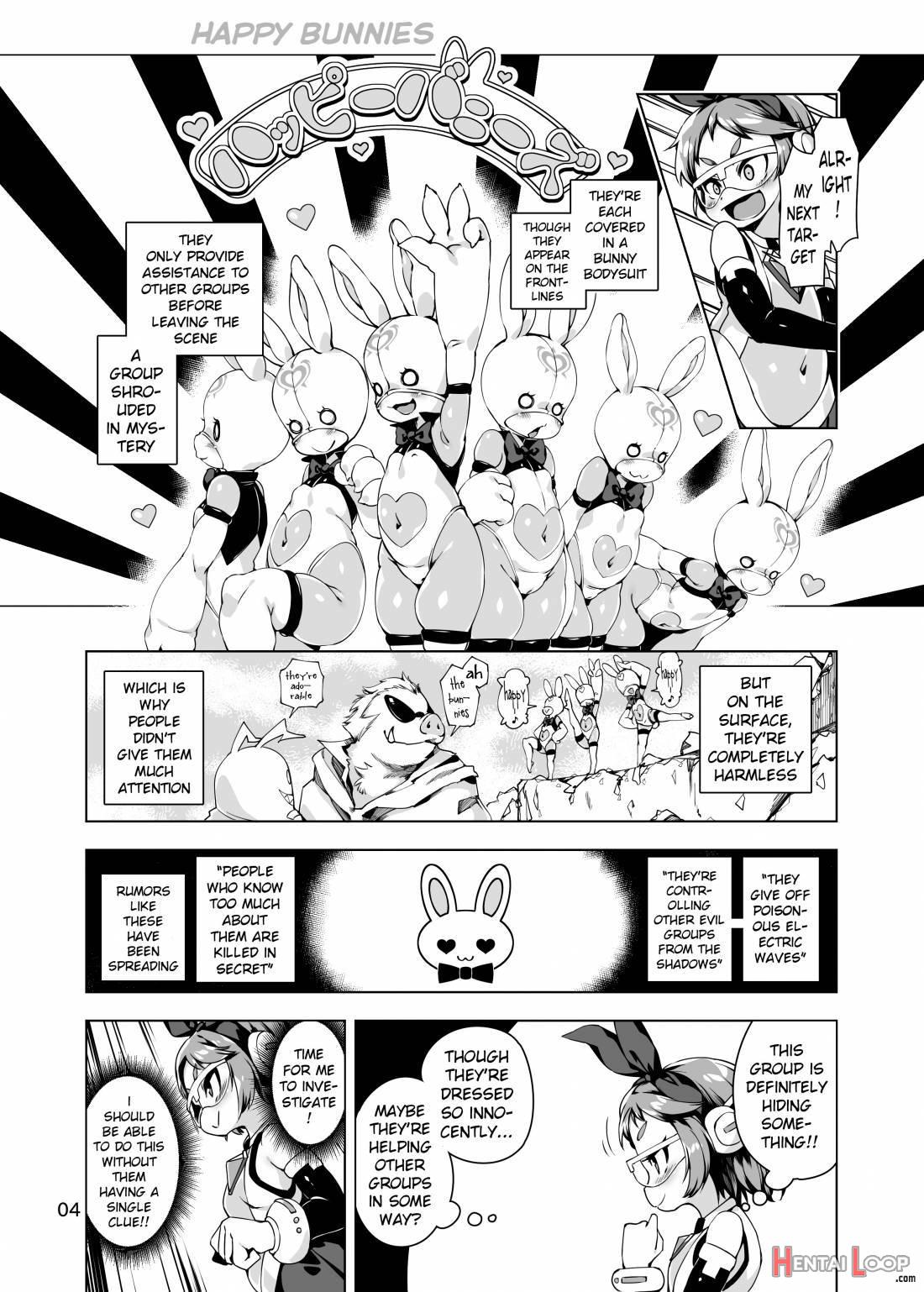 Happy Bunnys e Sennyuu!! -Inran Ero Usagi-ka Suit- page 3