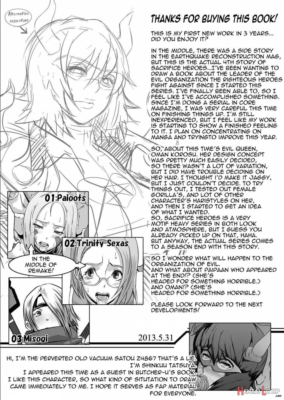 SACRIFICE HEROES: Shanyuu Joou Oman* Chorus page 52