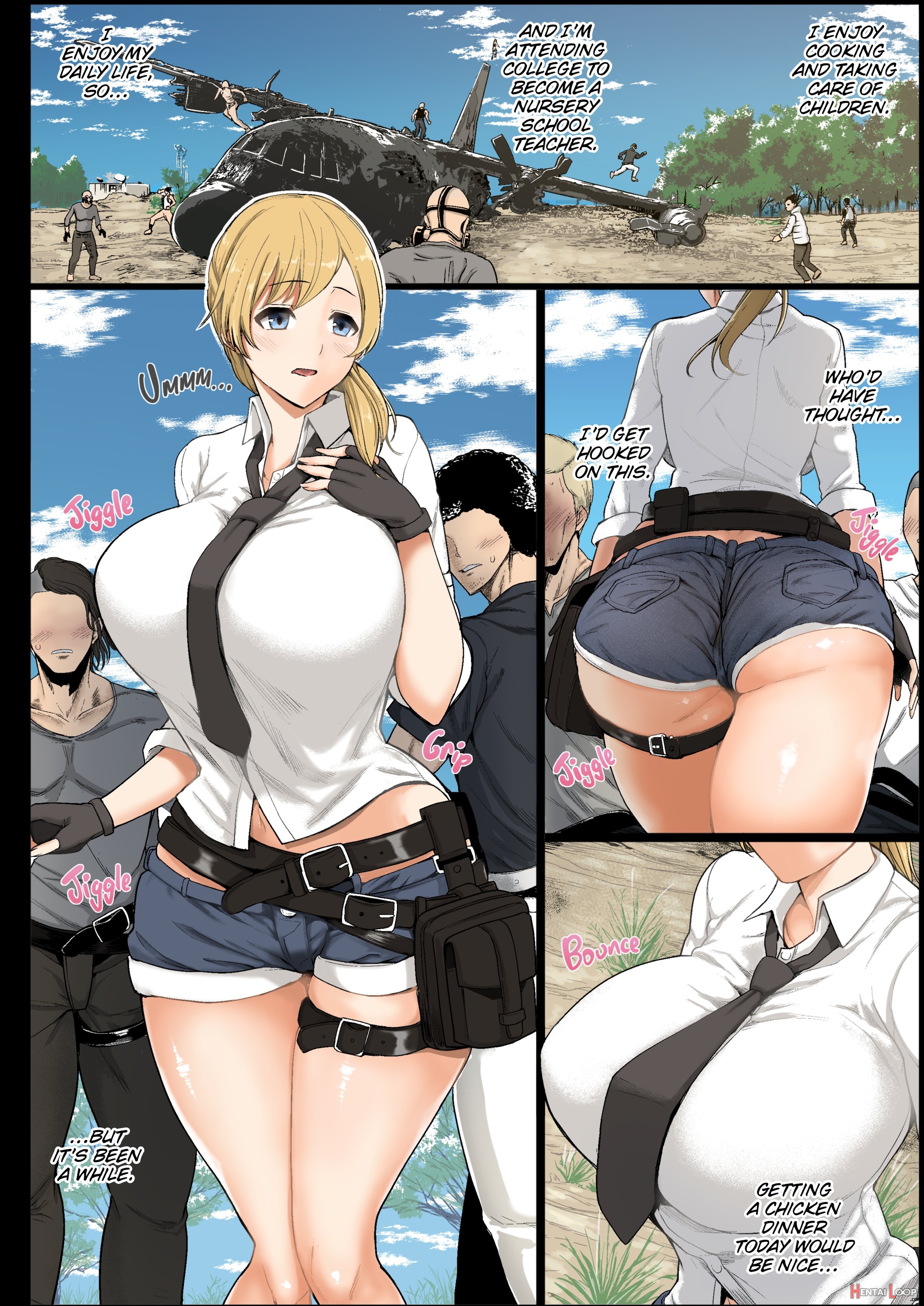 College Girl Wins A Lewd Chicken Dinner (by Shimantogawa) photo photo