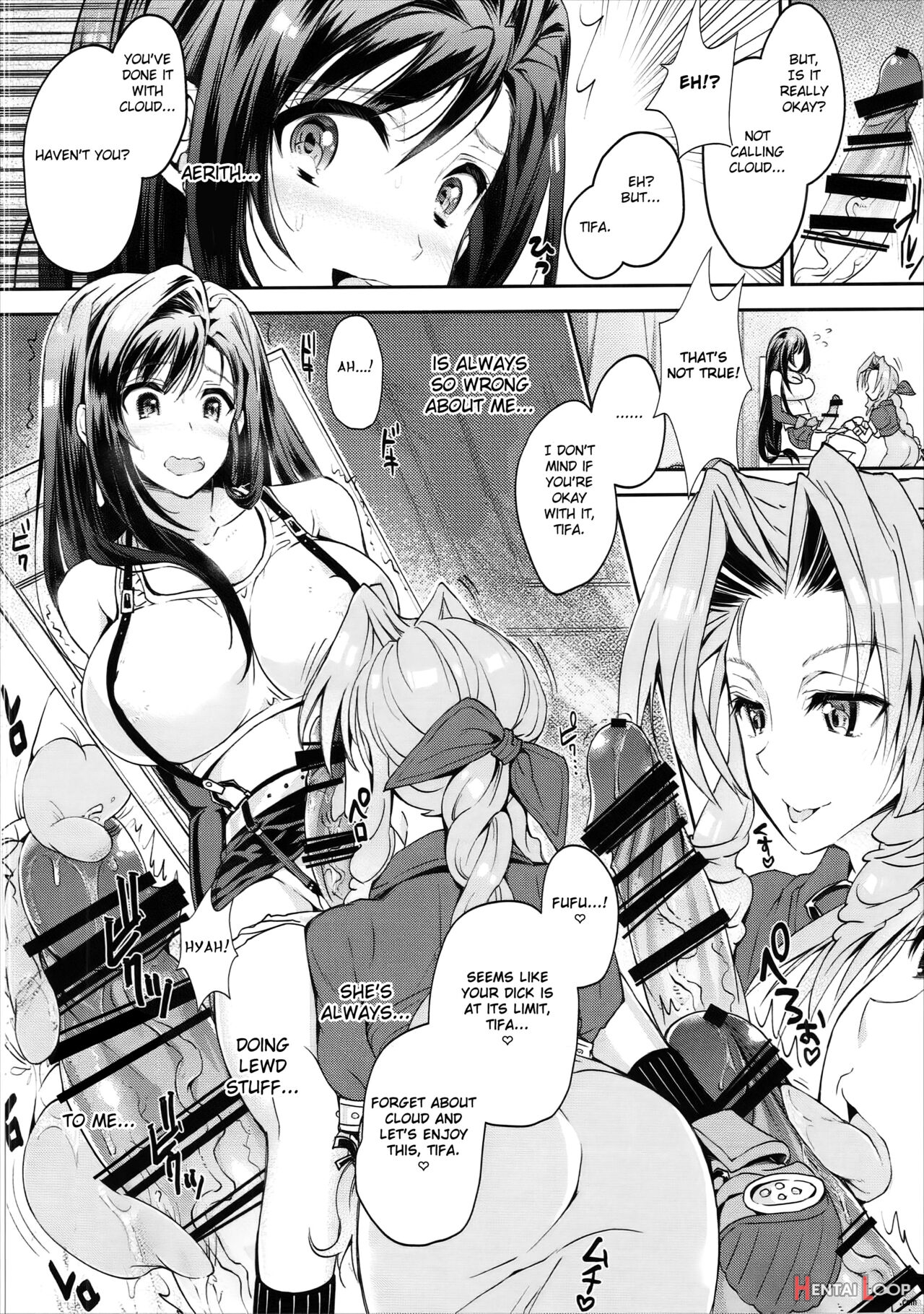 Futanari Doutei Tifa Yon - Yuuwaku- Inran Mesuchinpo Kairaku Ochi page 5