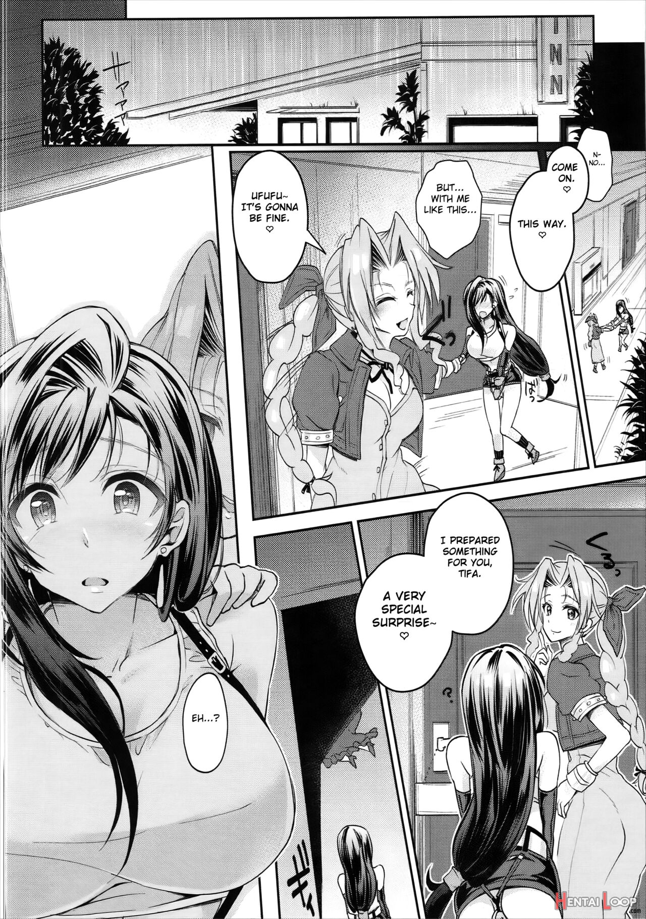 Futanari Doutei Tifa Yon - Yuuwaku- Inran Mesuchinpo Kairaku Ochi page 9