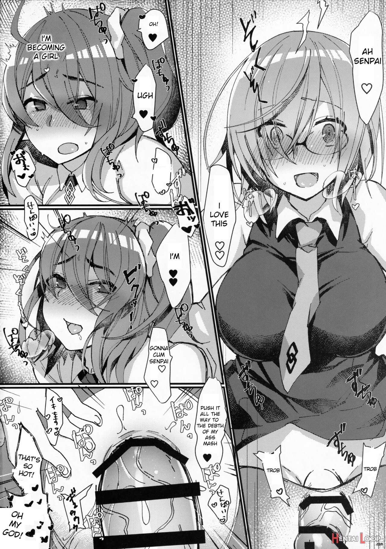 Josou Saserarete Futanari Kouhai Servant Ni Onnanoko Ni Sarechau Hon page 18