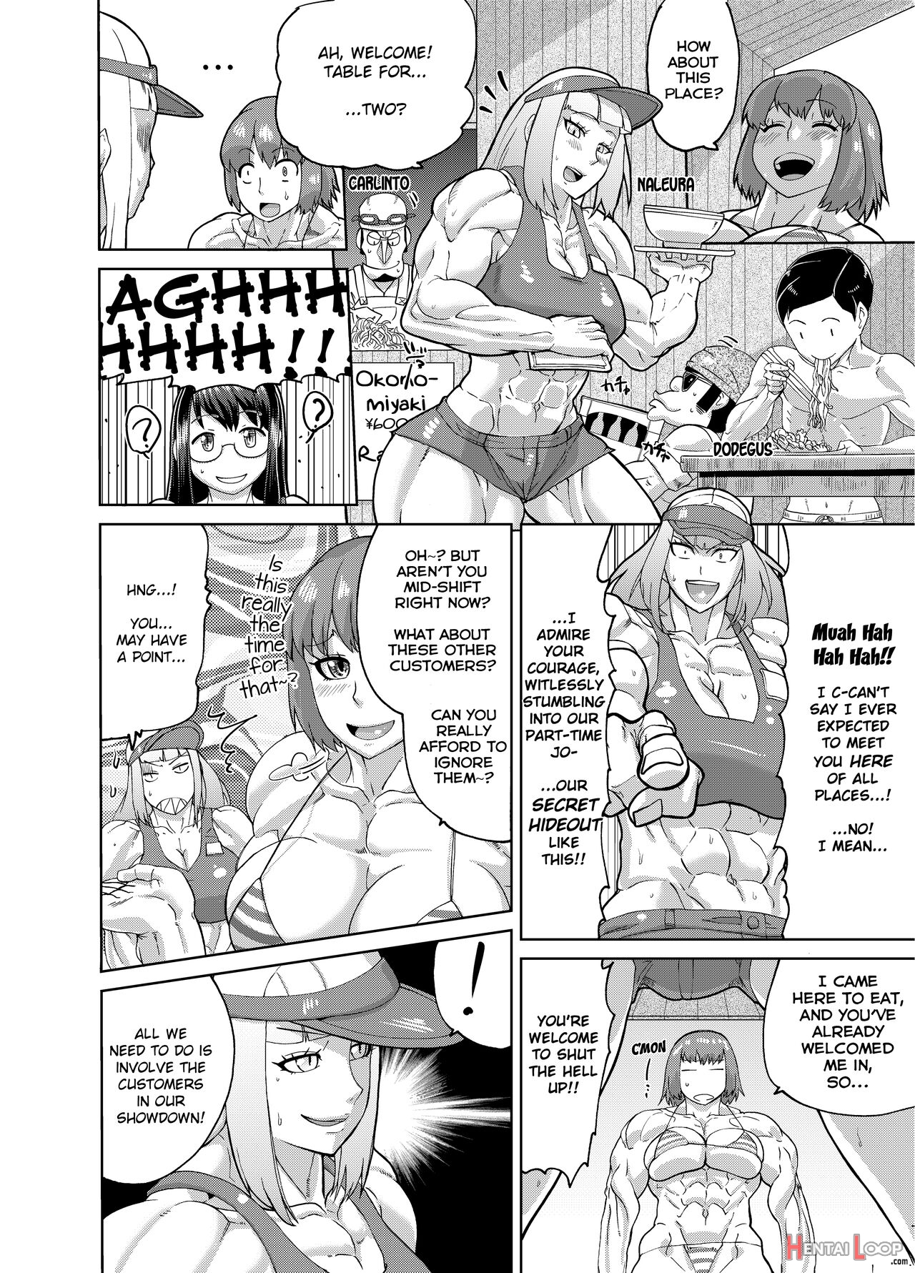 Magical Muscle Girl Six-pack page 38