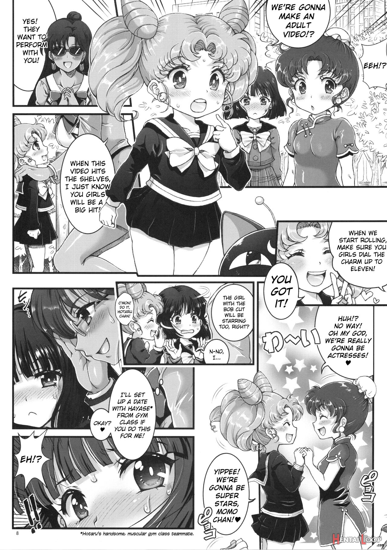 Sailor Av Kikaku ~js 3-ningumi Ni Shutsuen Koushou!! Classmate No Me No Mae De Gachinko Kozukuri Sex!?~ page 5