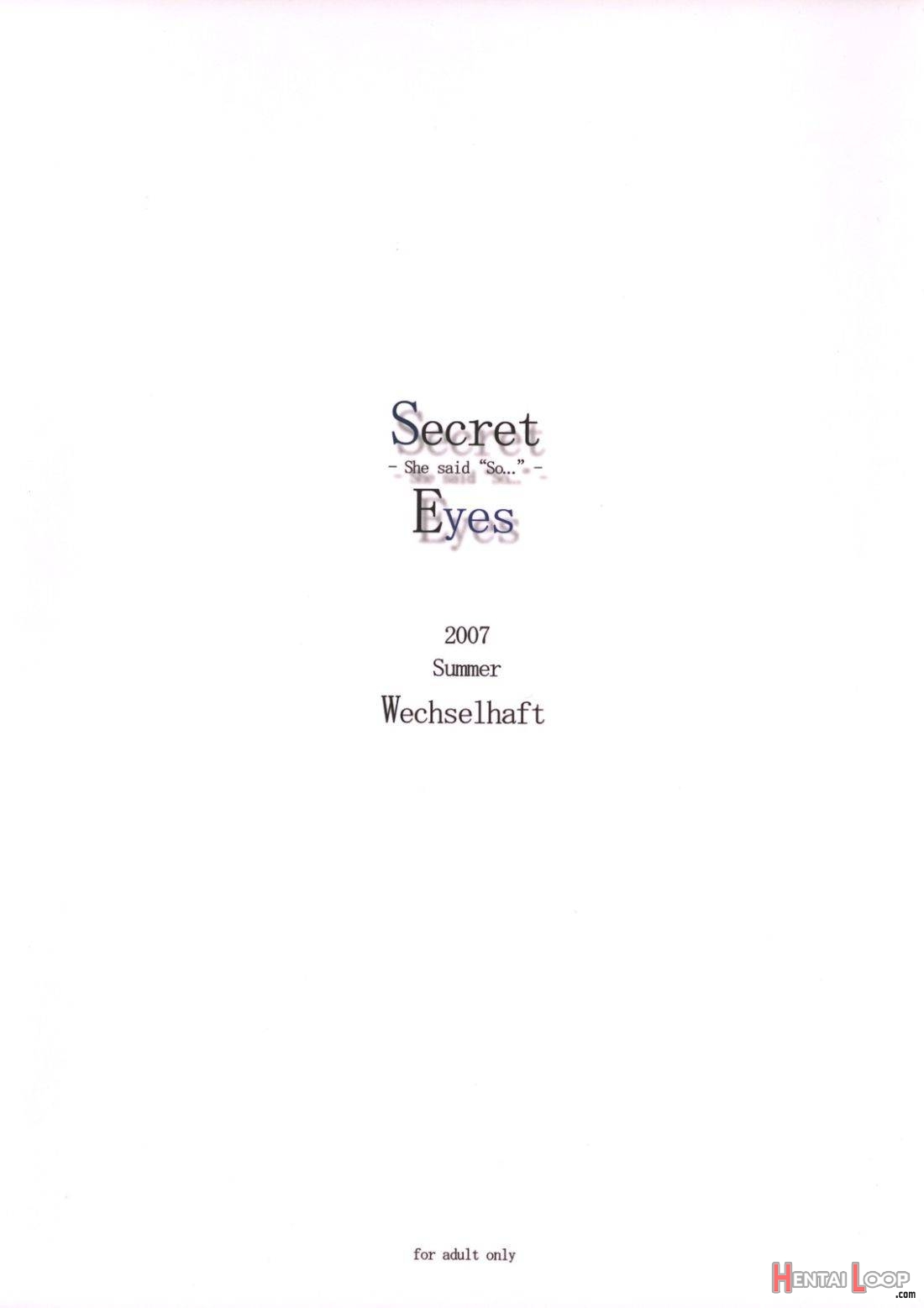 Secret Eyes – She said ”So…” page 17