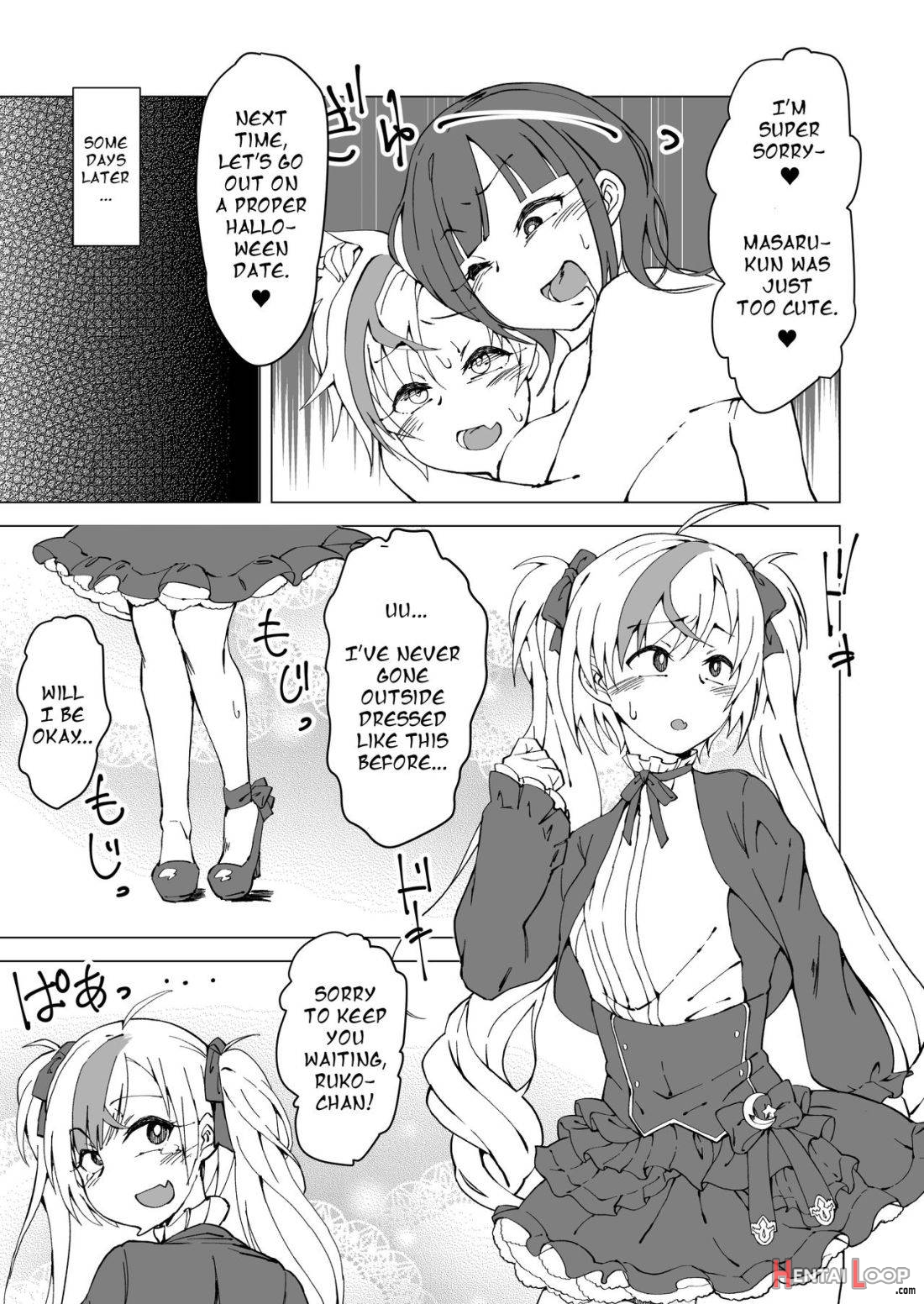 Uta x Masaru Halloween Futanari Chikan Densha page 12