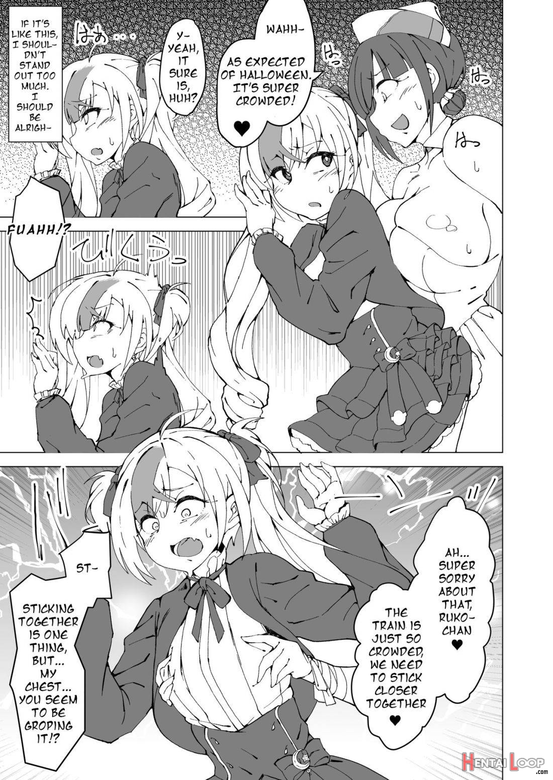 Uta x Masaru Halloween Futanari Chikan Densha page 14