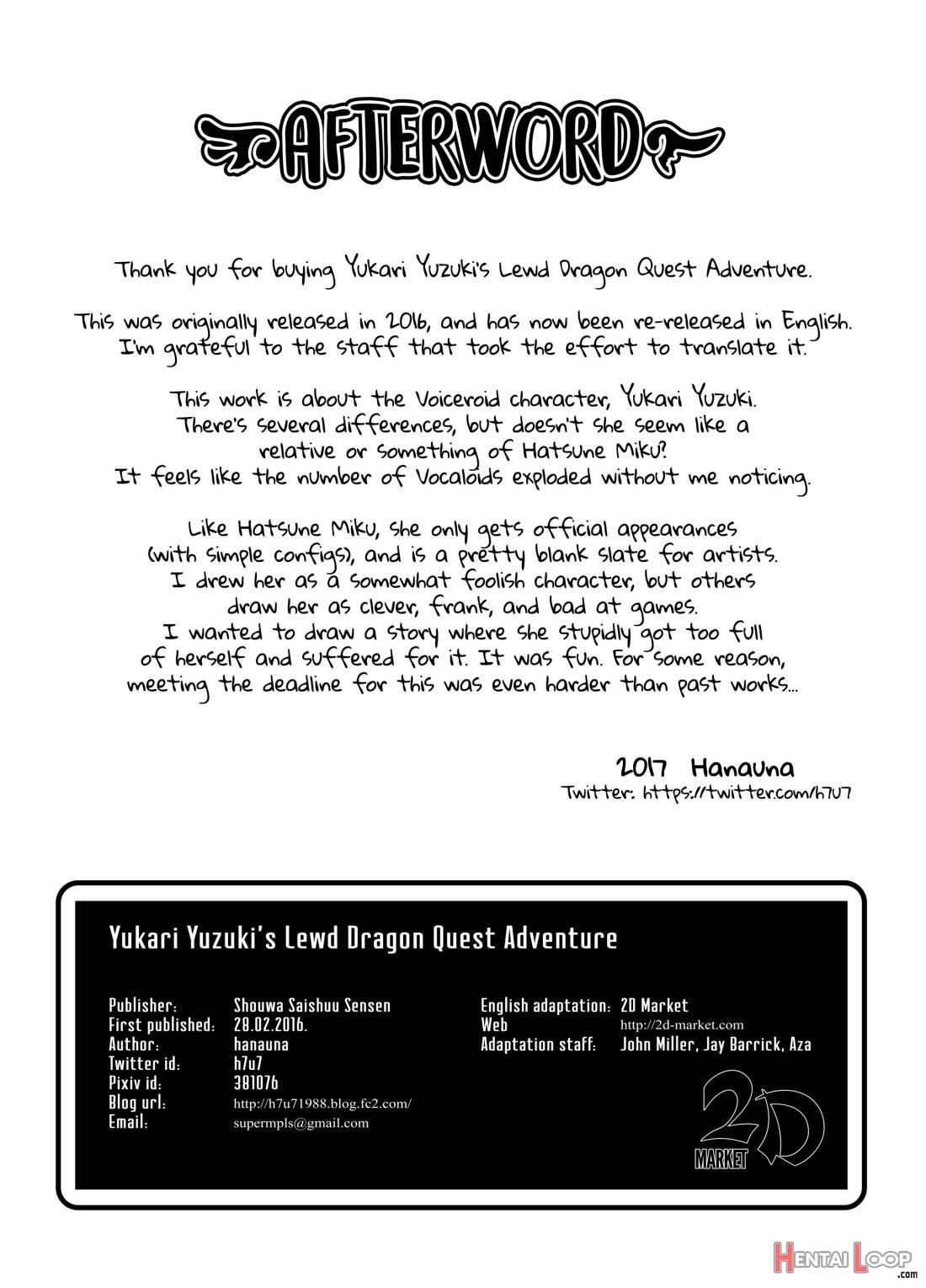 Yuzuki Yukari’s Lewd Dragon Quest Adventure page 23